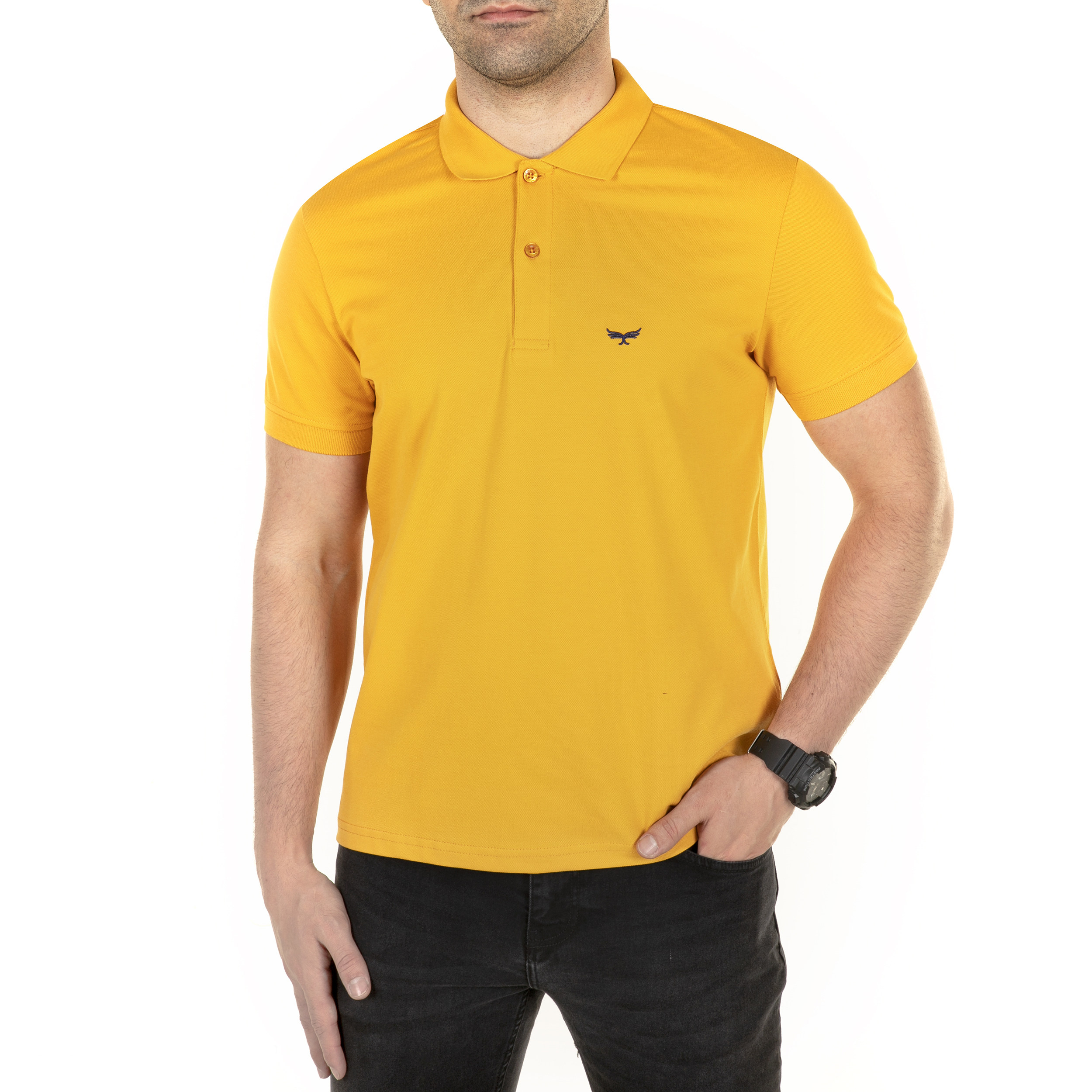 پولوشرت آستین کوتاه مردانه ال سی وایکیکی مدل S287928Z8-DLG-DARKYELLOW - تصویر 2